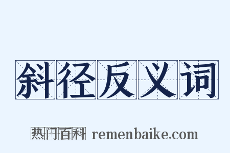 斜径反义词是什么意思的图片